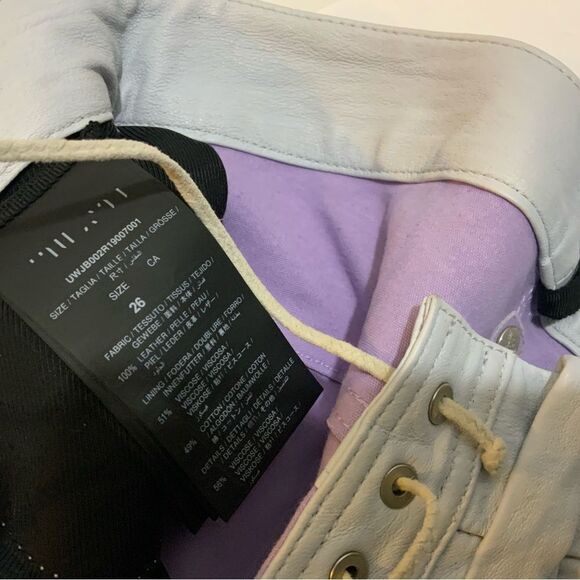 UNRAVEL Streetwear Lipstick Leather Lace Up Pants Gray Ben Taverniti - Picture 10 of 13